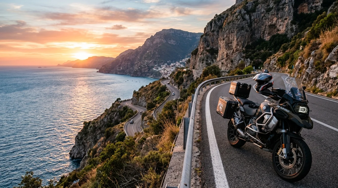 Motorcycle coastal road hero